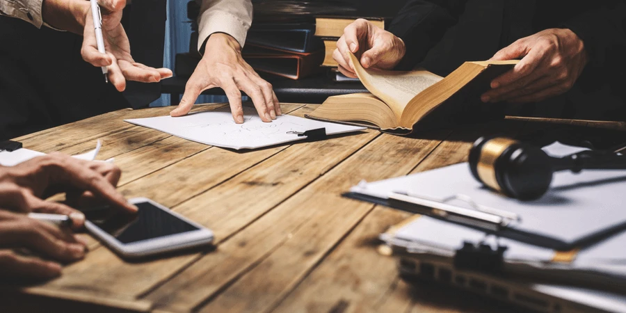 divorce team of professionals working in a hard divorce case scenario