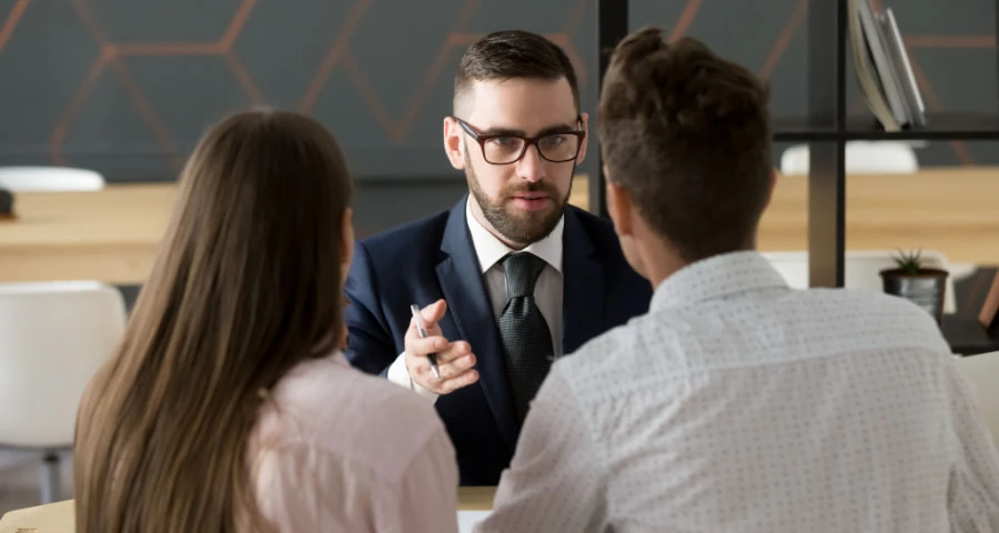marriage with a family law attorney resolving their child custody & divorce