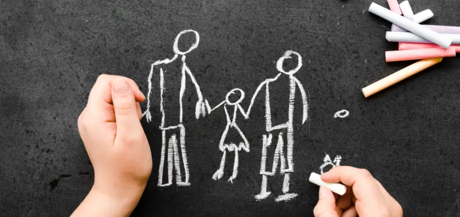 Drawing of a family